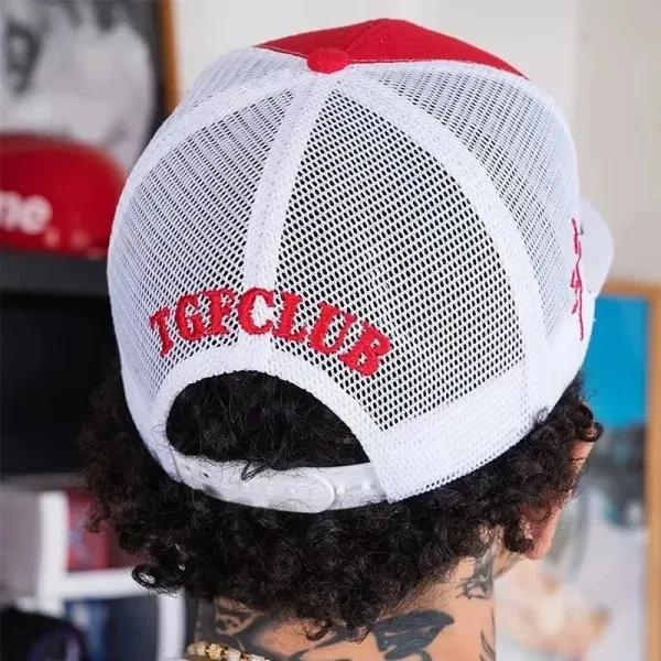 Off-White Three Stars Orange Trucker Cap - 4
