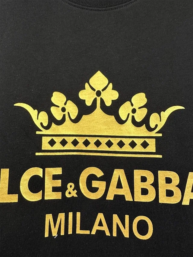 Dolce & Gabbana T-Shirts Short-Sleeve Logo Graphic Crewneck product detail image 4