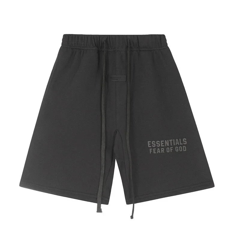Fear of God Shorts ESSENTIALS drawstring logo — 2411 Black (Silicone Letters)