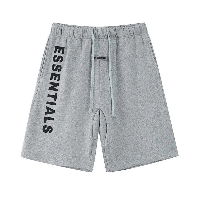 Fear of God Shorts ESSENTIALS drawstring logo — 2202 Light Gray (Silicone Letters)