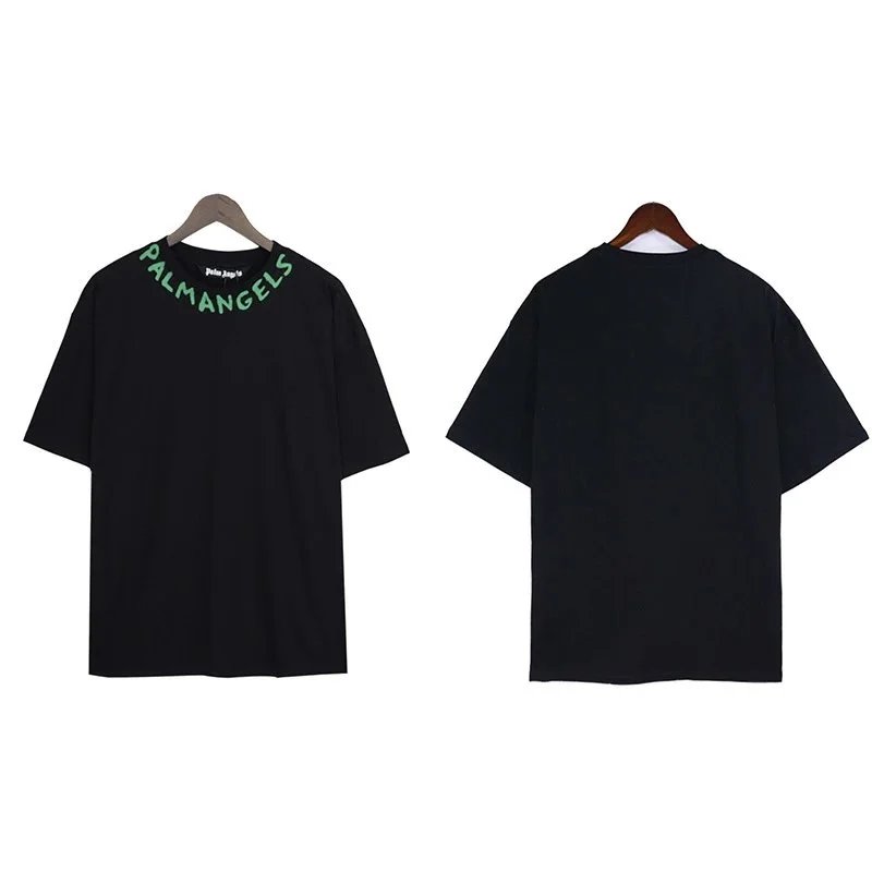 Palm Angels T-Shirts Short-sleeve graphic logo T-shirt — 2290 Black