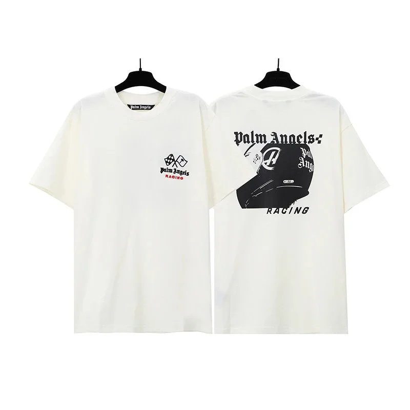 Palm Angels T-Shirts Short-sleeve graphic logo T-shirt — 2,282 meters white