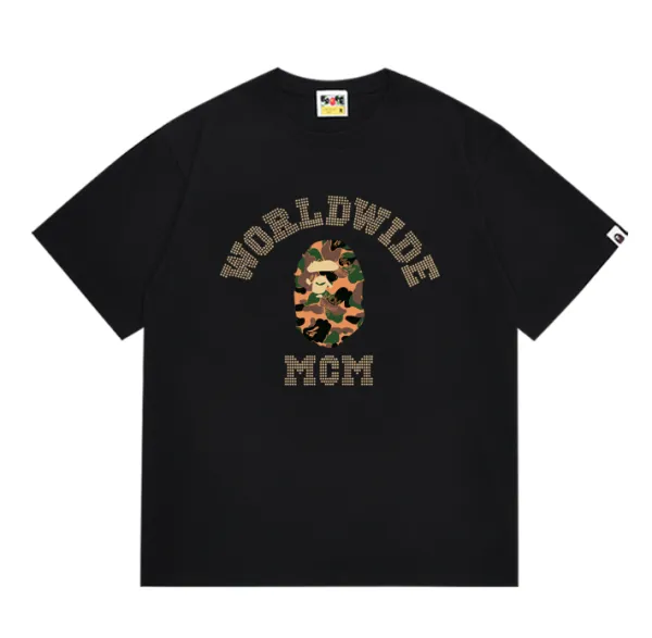 A Bathing Ape Worldwide MCM Camo T-Shirt Black - 1