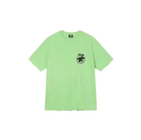 Stussy Shield Logo T-Shirt Lime Green T-Shirt - 1