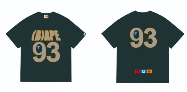 A Bathing Ape Script Logo Black T-Shirt - 3