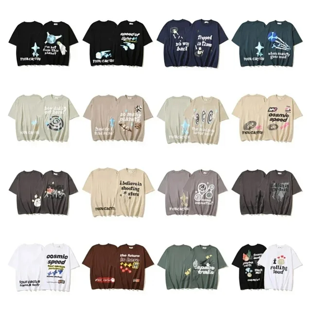 Four Cactus T-Shirts Oversized graphic short-sleeve T-shirt product detail image 1