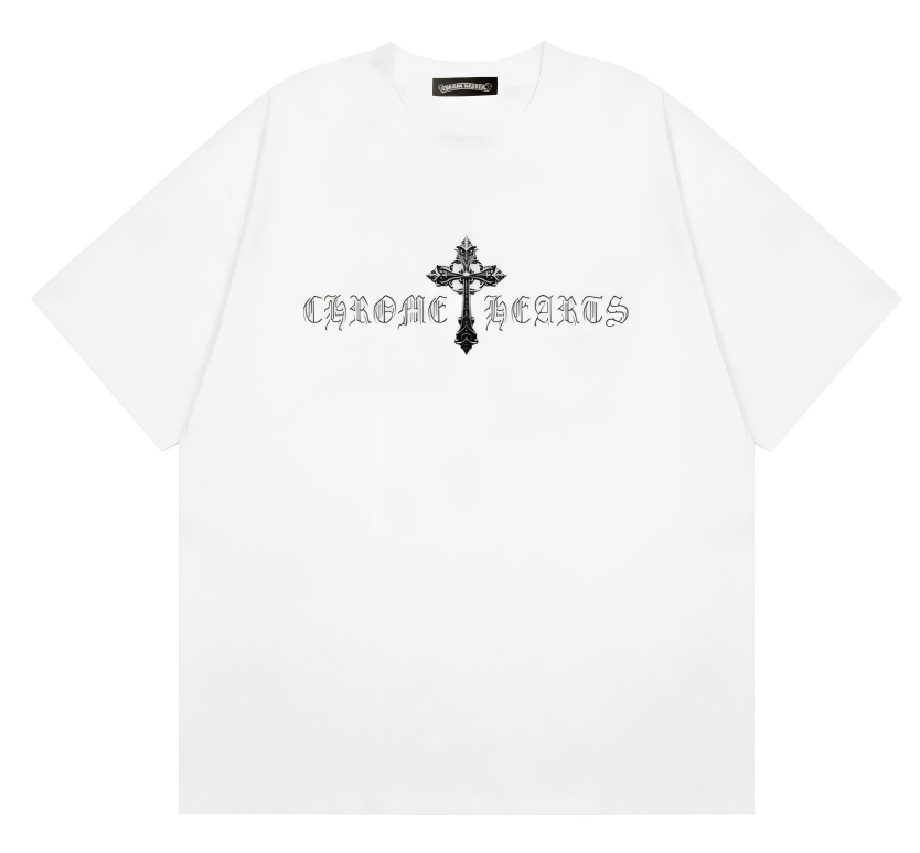 Chrome Hearts T-Shirts Cross Graphic Short-Sleeve T-Shirt image 5