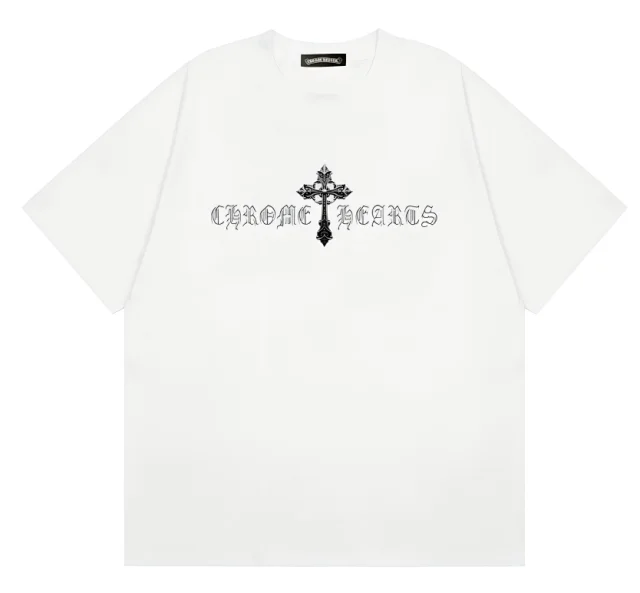 Chrome Hearts T-Shirts Cross Graphic Short-Sleeve T-Shirt product detail image 5