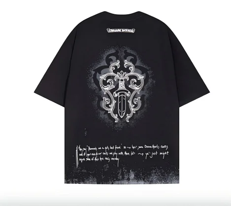 Chrome Hearts T-Shirts Cross Graphic Short-Sleeve T-Shirt product detail image 8