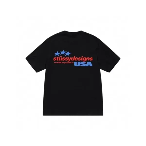 Stüssy Classic Logo Tee Red T-Shirt - 8