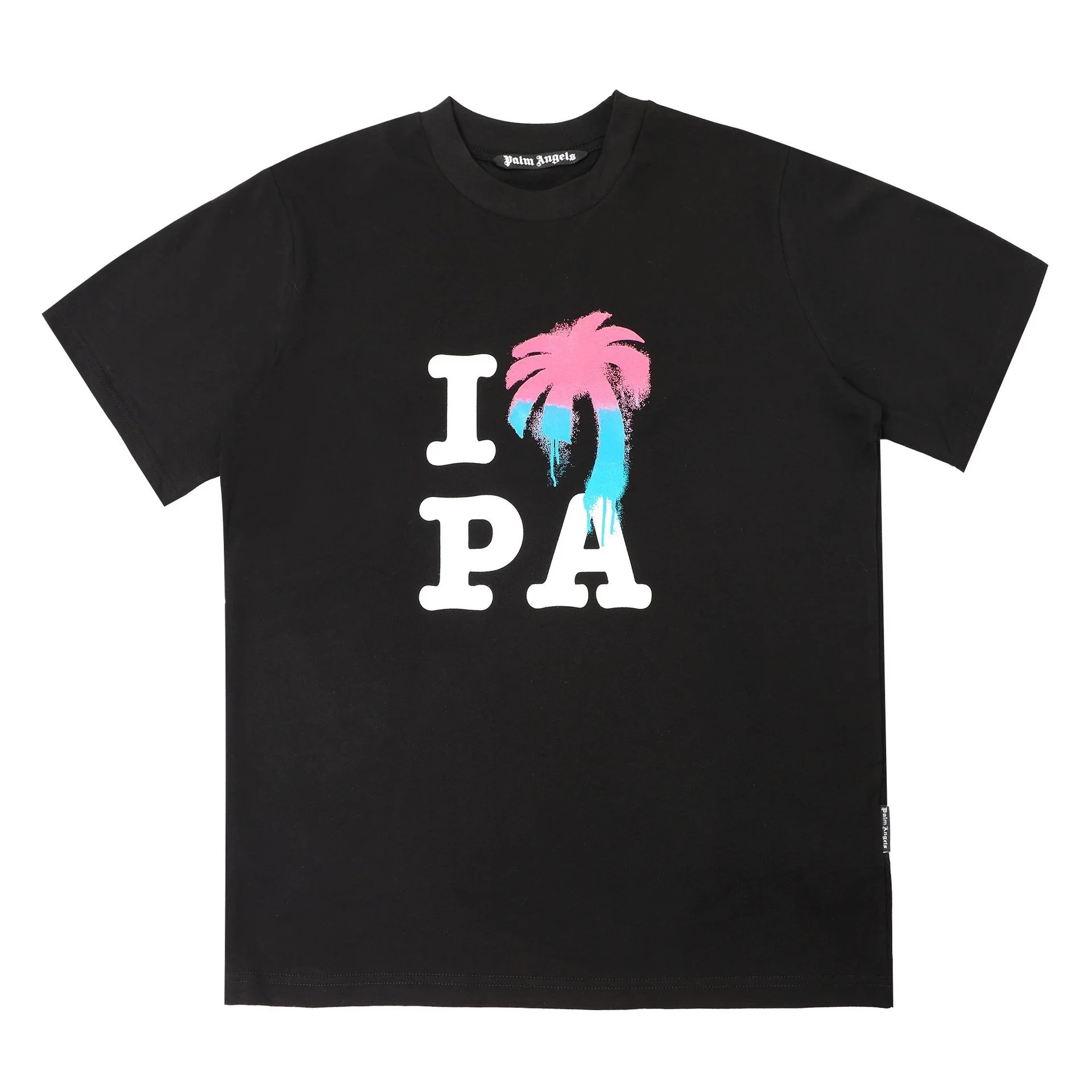 Palm Angels T-Shirts Short-Sleeve Graphic Print — 2226 Black