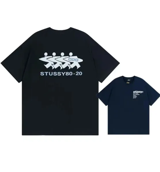 Stüssy x CDG STUSSY80-20 Navy T-Shirt - 1