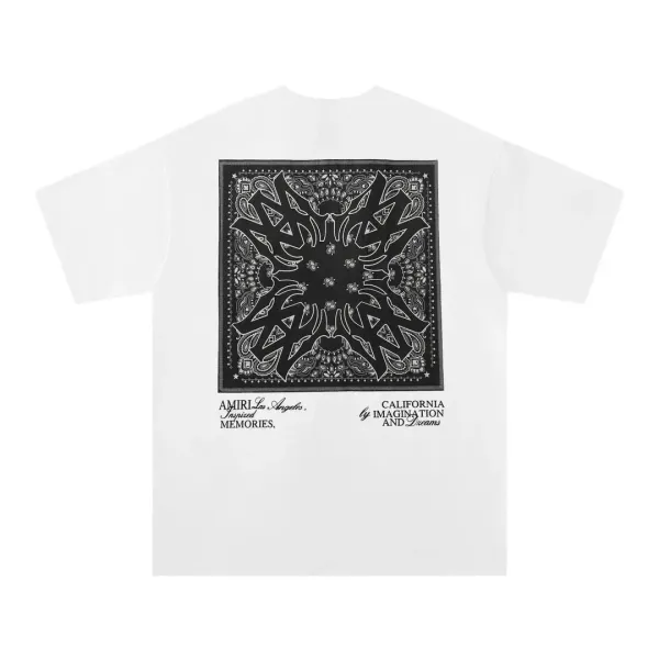Amiri Bandana Print Graphic T-Shirt White - 1