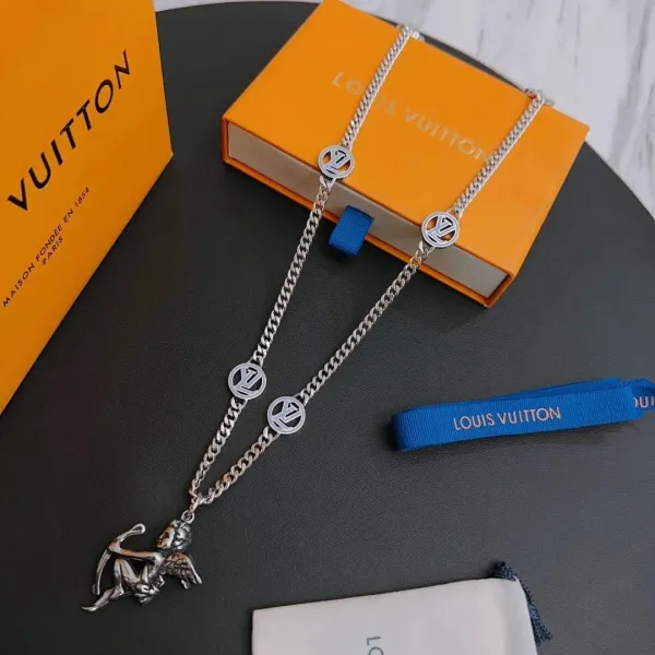 Louis Vuitton Cupid Chain Necklace Silver - 1