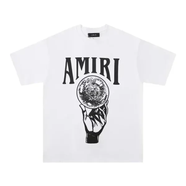 Amiri Crystal Ball Graphic T-Shirt White - 1