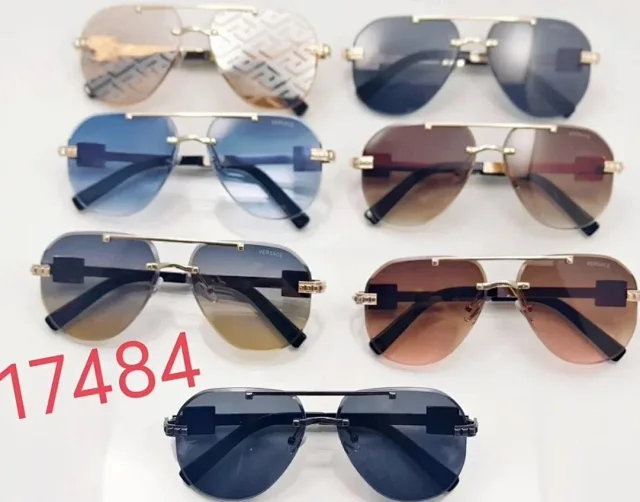 Versace Eyewear YX3207 geometric sunglasses with Medusa emblems product detail image 6