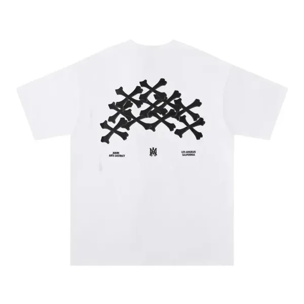 Amiri Crossbones Graphic White T-Shirt - 1