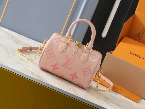 Louis Vuitton Monogram Reverse Petite Malle Handbag Beige Leather Boston Bag - 7