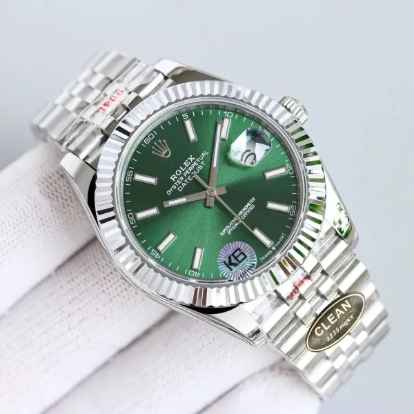 Rolex Datejust 41 Green Dial Stainless Steel Mechanical Watch - 1
