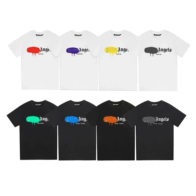 Palm Angels T-Shirts Short-sleeve graphic logo T-shirt product detail image 3