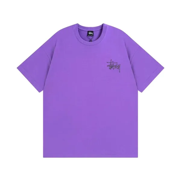 Stüssy Classic Logo T-Shirt Purple - 1