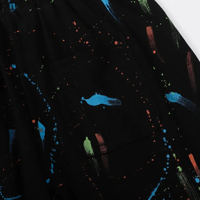 Unbranded Shorts Paint-Splatter Graphic Drawstring product detail image 10