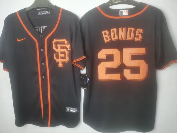 Nike MLB San Francisco Giants Barry Bonds Cream Away Jersey - 8