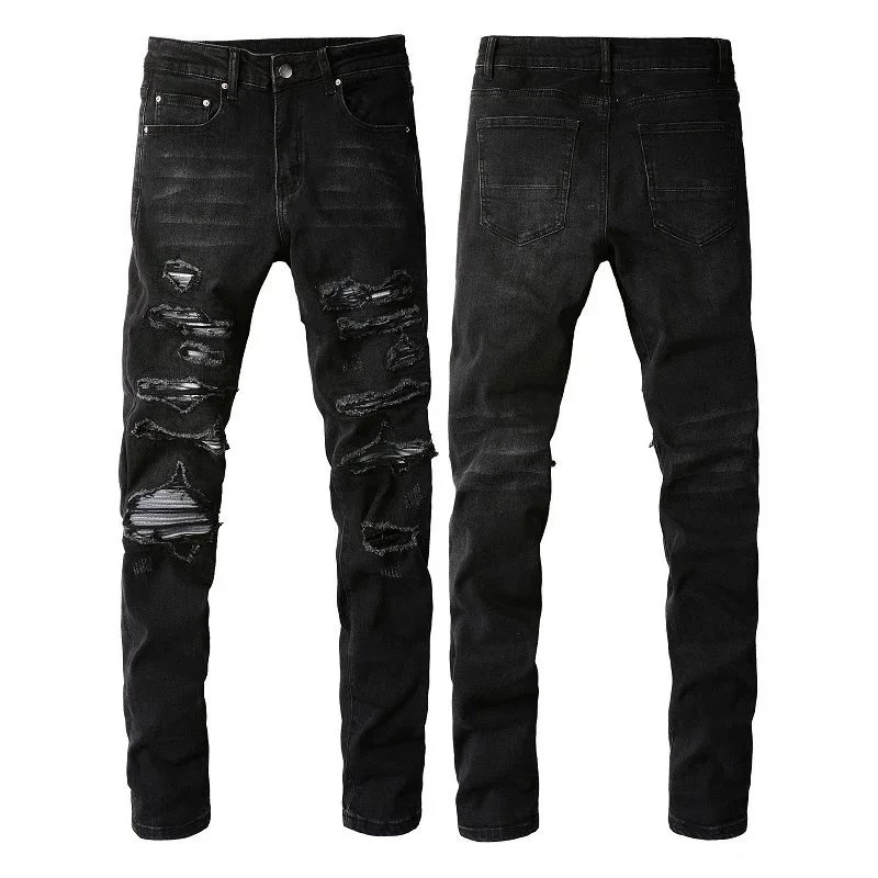 Unbranded Jeans Distressed Slim-Fit — 891