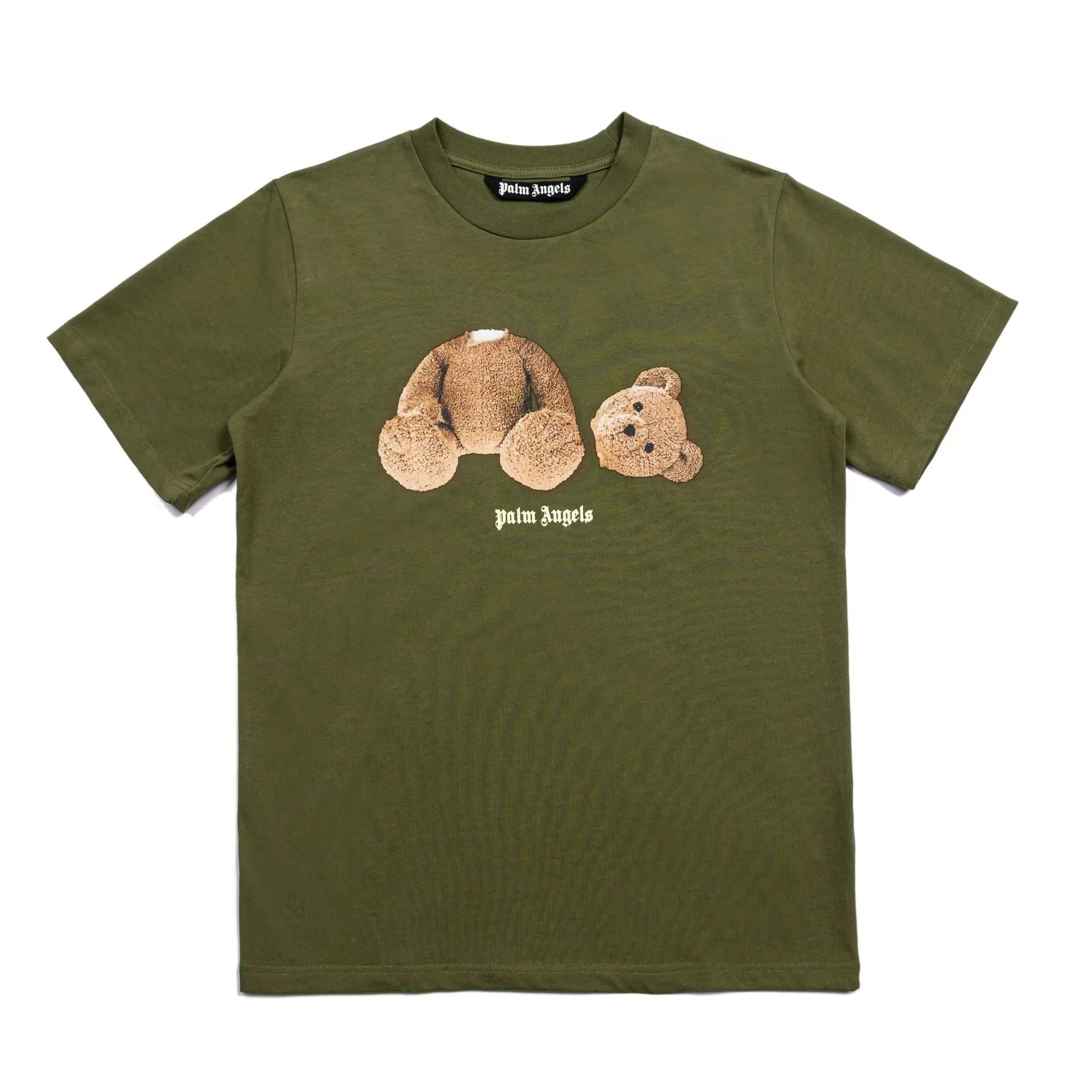 Palm Angels T-Shirts Short-sleeve graphic logo T-shirt — 667 Green