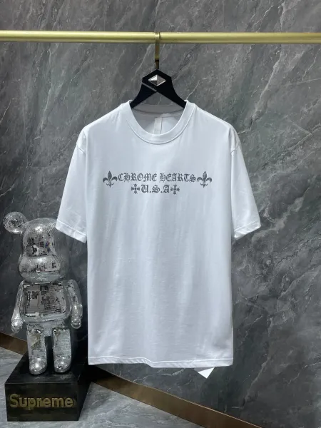 Chrome Hearts x Supreme Black Embroidered Logo T-Shirt - 9