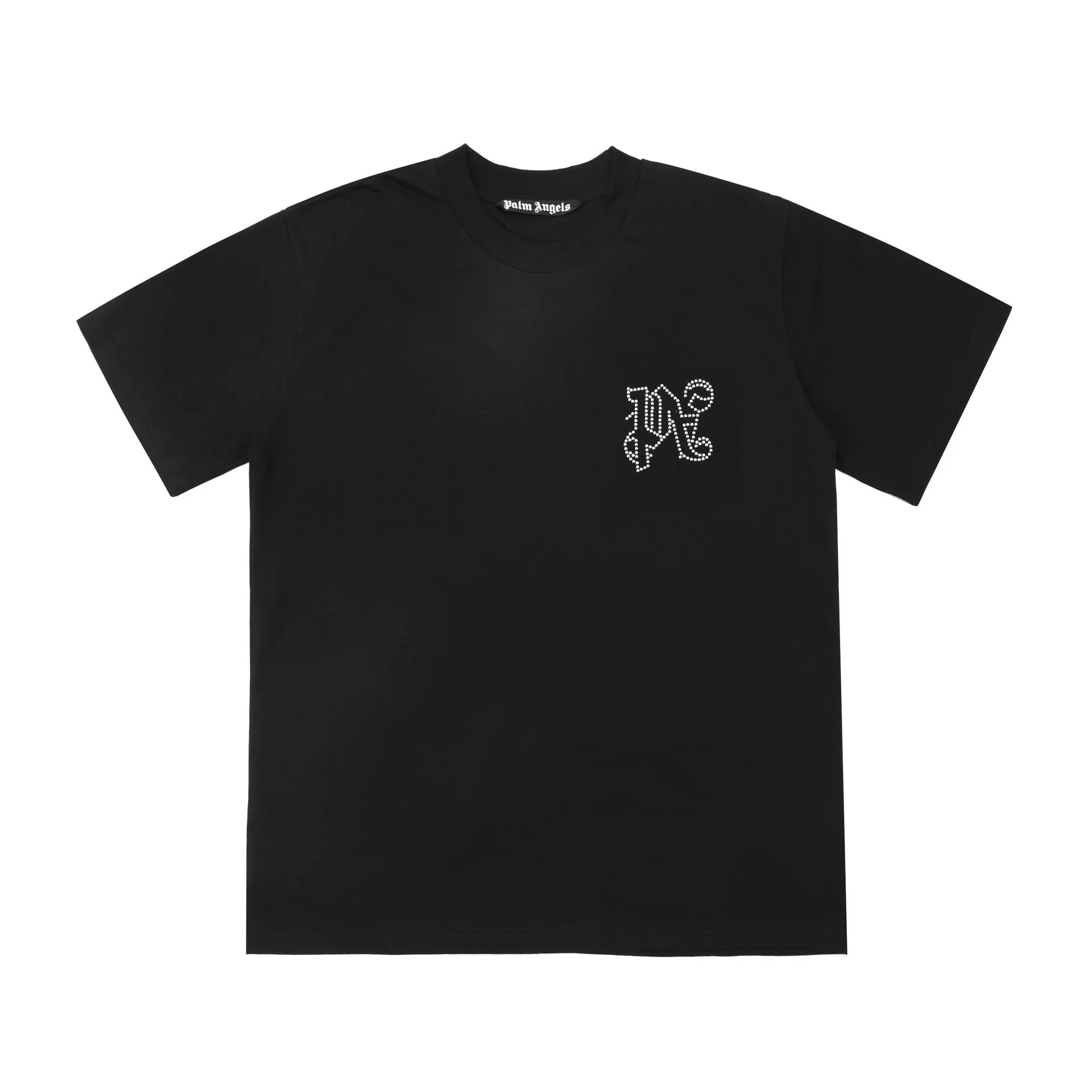 Palm Angels T-Shirts Short-sleeve graphic logo T-shirt — 2281 Black