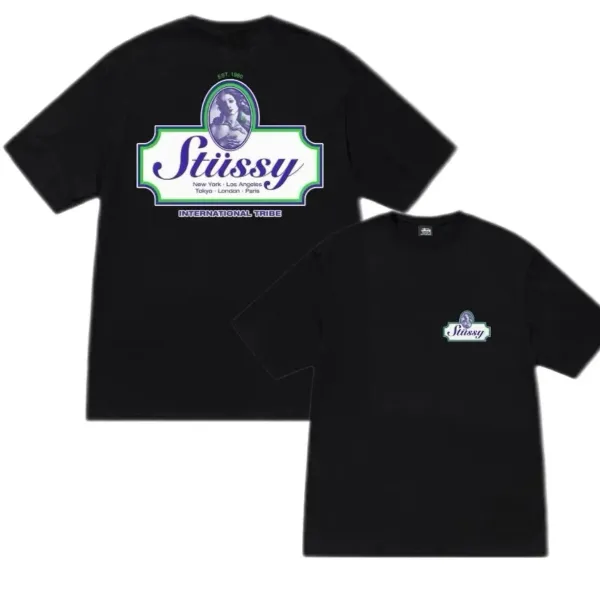 Stüssy Graphic Print Pink T-Shirt - 9