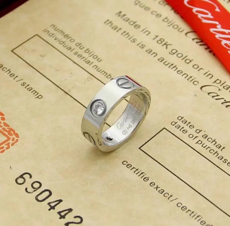 Unbranded Jewelry Crystal-Set Screw-Motif Band Ring image 13