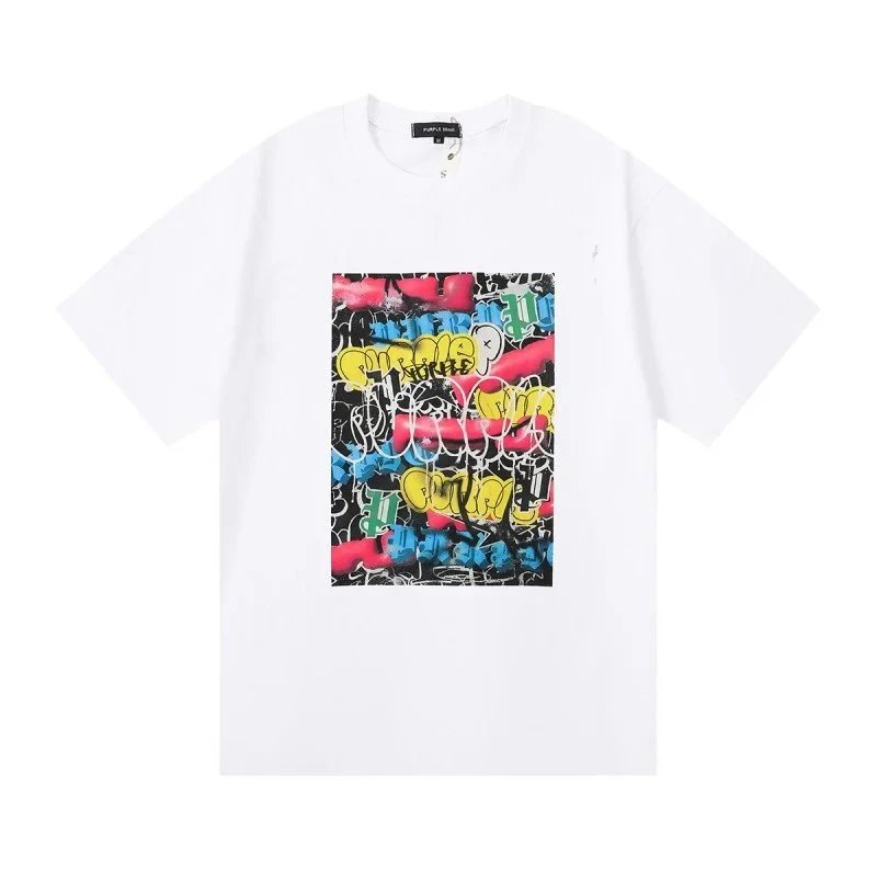 Purple Brand T-Shirts Short-Sleeve Graphic Print — 3026 white