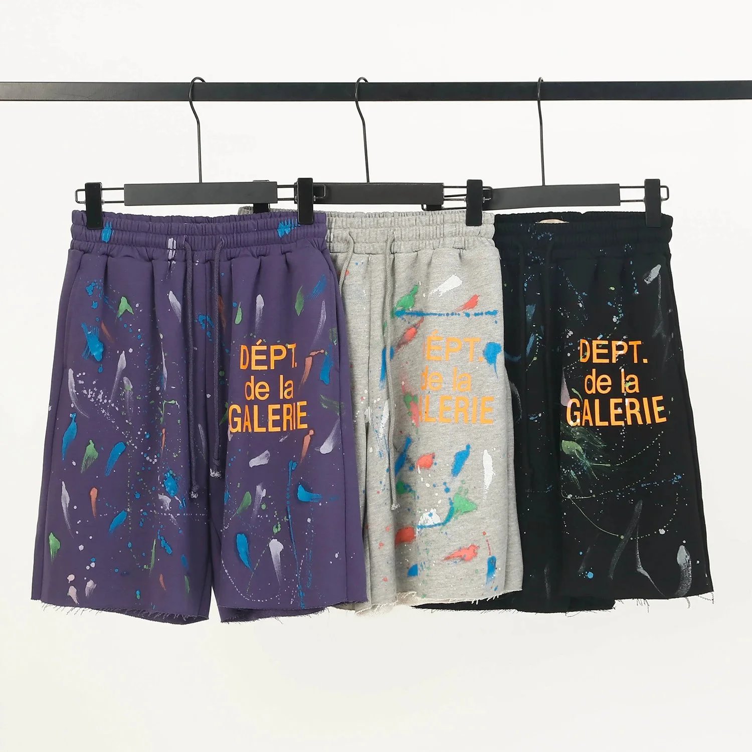 Unbranded Shorts Paint-Splatter Graphic Drawstring image 2