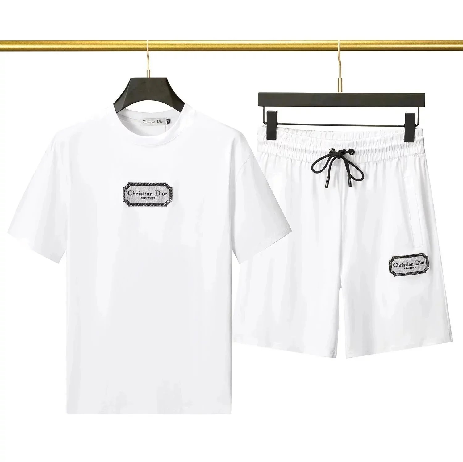 Dior Matching Sets Short-Sleeve T-Shirt and Drawstring Shorts Set image 12