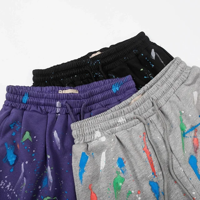 Unbranded Shorts Paint-Splatter Graphic Drawstring product detail image 9