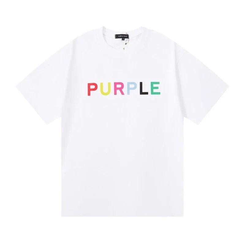 Purple Brand T-Shirts Short-Sleeve Graphic Print — 3013 White