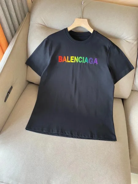 Balenciaga Rainbow Logo Black T-Shirt - 1