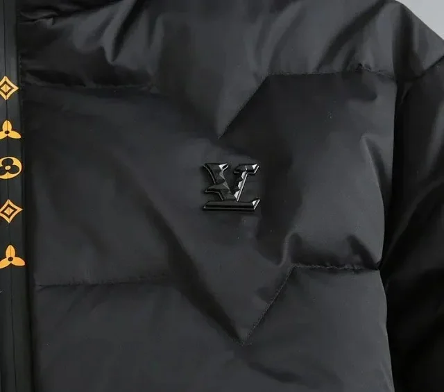 Louis Vuitton Down Jackets Black quilted puffer jacket with stand collar product detail image 7