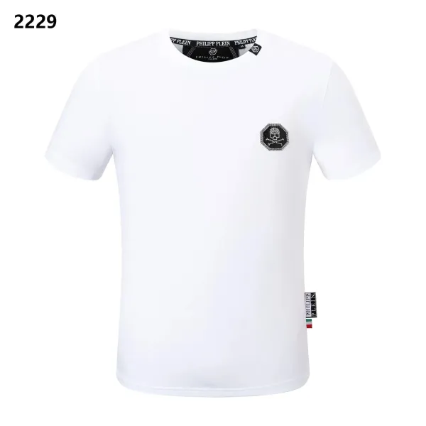 Philipp Plein Skull Embellished White T-Shirt - 1