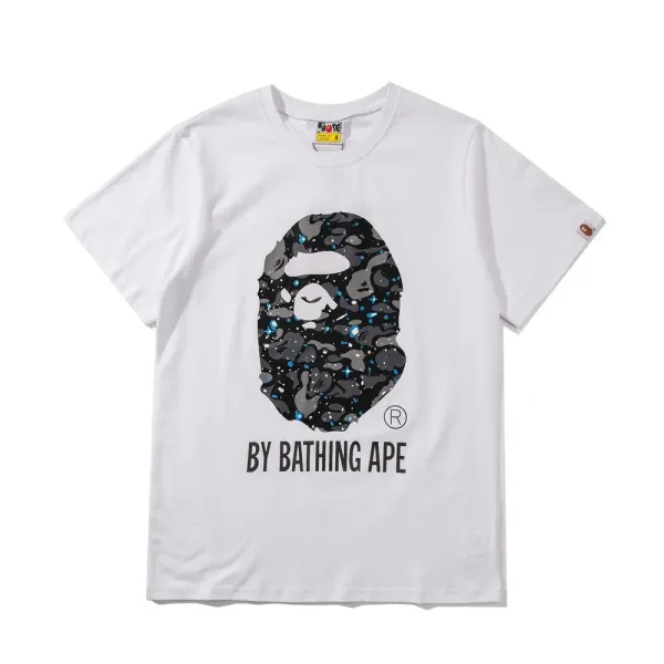 A Bathing Ape Space Camo Big Ape Head White T-Shirt - 1