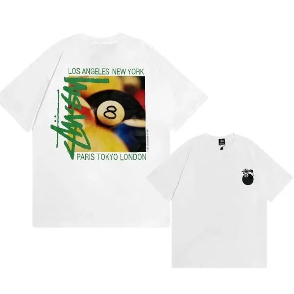 Stussy 8-Ball Graphic T-Shirt White - 1