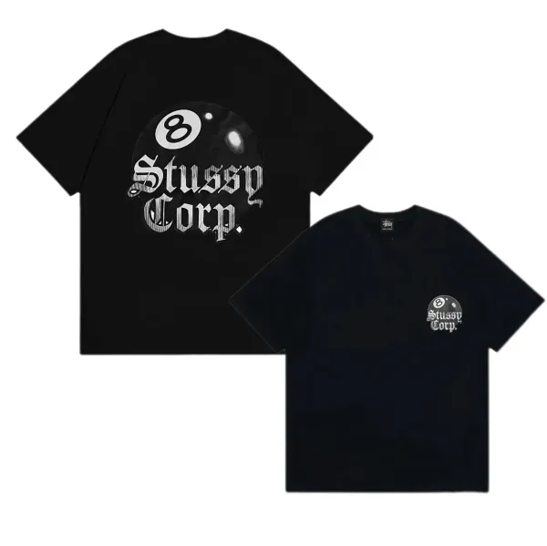 Stussy Corp. 8-Ball Graphic T-Shirt Black - 1