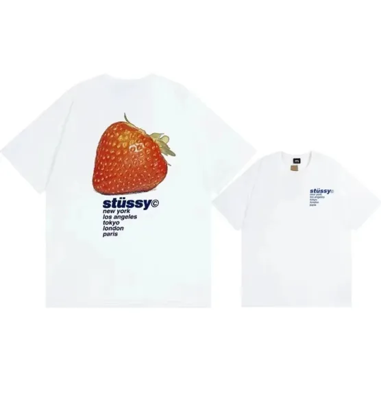 Stüssy Strawberry Graphic T-Shirt White - 1