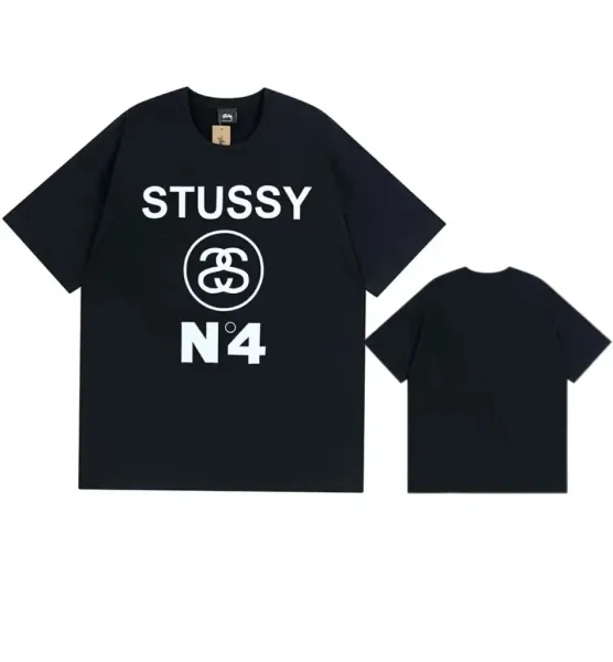 Stussy N°4 Graphic T-Shirt Black - 1