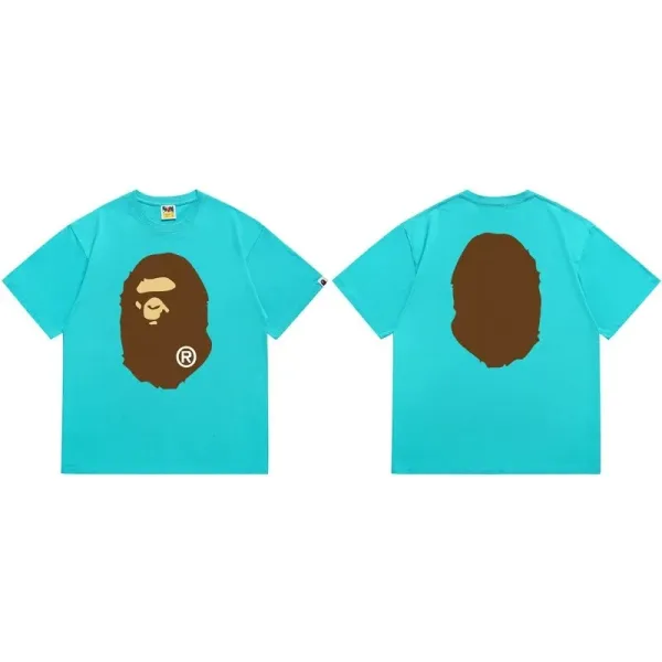 A Bathing Ape Classic Ape Head Logo T-Shirt Turquoise - 1