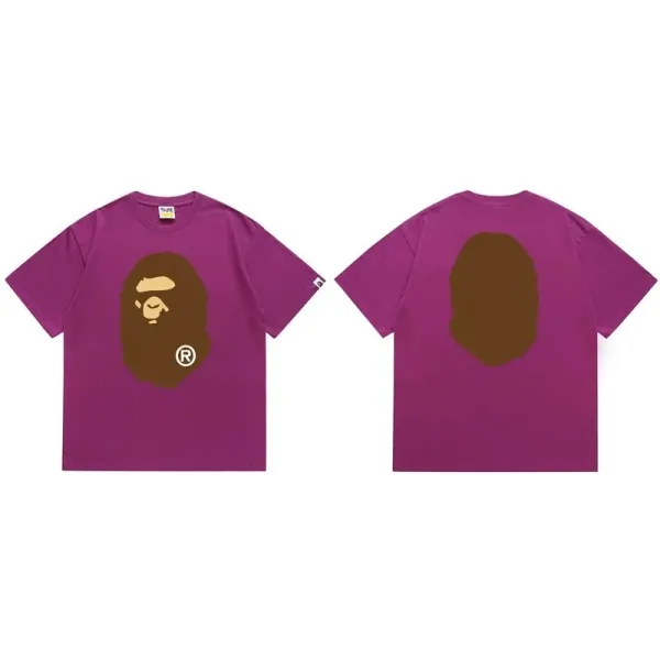 A Bathing Ape Classic Ape Head Purple T-Shirt - 1