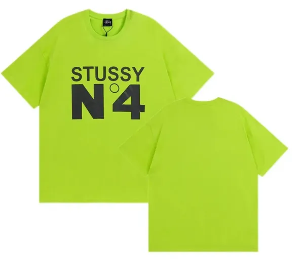 Stussy N°4 Neon Green T-Shirt - 1