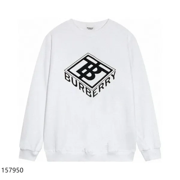 Burberry Monogram Cube Logo White Hoodie - 1